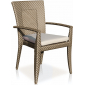 Кресло плетеное с подушкой Skyline Design Madison алюминий, искусственный ротанг, sunbrella бронзовый, бежевый Фото 1