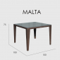 Стол плетеный со стеклом Skyline Design Malta алюминий, искусственный ротанг, закаленное стекло мокка Фото 3