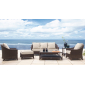 Комплект плетеной мебели Skyline Design Malta алюминий, искусственный ротанг, sunbrella мокка, бежевый Фото 1