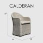 Кресло плетеное с подушкой Skyline Design Calderan алюминий, искусственный ротанг, sunbrella белый, бежевый Фото 4