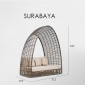 Лаунж-диван плетеный Skyline Design Surabaya алюминий, искусственный ротанг, sunbrella белый, бежевый Фото 4