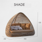 Лаунж-диван плетеный Skyline Design Shade алюминий, искусственный ротанг, sunbrella серый, бежевый Фото 4
