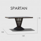 Стол плетеный со стеклом Skyline Design Spartan алюминий, искусственный ротанг, закаленное стекло черный Фото 3