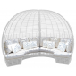 Лаунж-диван плетеный Skyline Design Sunday алюминий, искусственный ротанг, sunbrella белый, бежевый Фото 1