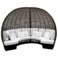 Лаунж-диван плетеный Skyline Design Sunday алюминий, искусственный ротанг черный, бежевый Фото 1