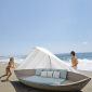 Лаунж-диван плетеный с подушками Skyline Design Boat алюминий, искусственный ротанг серый, бежевый Фото 8