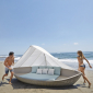 Лаунж-диван плетеный с подушками Skyline Design Boat алюминий, искусственный ротанг серый, бежевый Фото 9