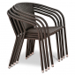 Комплект плетеной мебели Afina T282ANS/Y137C-W53 Brown 4Pcs искусственный ротанг, сталь коричневый Фото 3