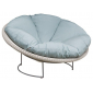Лаунж-кресло плетеное с подушками Skyline Design Luna алюминий, искусственный ротанг, sunbrella белый, бежевый Фото 1