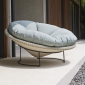 Лаунж-кресло плетеное с подушками Skyline Design Luna алюминий, искусственный ротанг, sunbrella белый, бежевый Фото 10