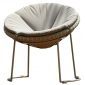 Кресло плетеное с подушками Skyline Design Luna алюминий, искусственный ротанг, sunbrella белый, бежевый Фото 1
