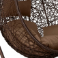 Кресло плетеное подвесное Afina AFM-168A-XL Brown искусственный ротанг, сталь коричневый Фото 3