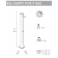Душ солнечный Arkema Big Happy Five F 600 полиэтилен высокой плотности антрацит Фото 2