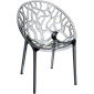 Кресло прозрачное Siesta Contract Crystal поликарбонат серый Фото 1