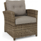 Кресло плетеное с подушками BraFab Soho Brown алюминий, искусственный ротанг, ткань коричневый, бежевый Фото 1