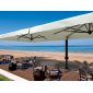 Зонт профессиональный двухкупольный 3.5х7 м Scolaro Alu Double Dark алюминий, акрил антрацит, слоновая кость Фото 1