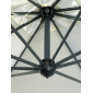 Зонт профессиональный четырехкупольный Scolaro Alu Poker Dark алюминий, акрил антрацит, слоновая кость Фото 6