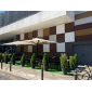 Зонт профессиональный двухкупольный 3.5х7 м Scolaro Alu Double Dark алюминий, акрил антрацит, слоновая кость Фото 13