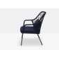 Кресло лаунж плетеное с подушкой PEDRALI Panarea сталь, роуп, ткань синий Фото 5
