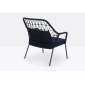 Кресло лаунж плетеное с подушкой PEDRALI Panarea сталь, роуп, ткань синий Фото 6