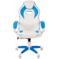 Кресло компьютерное Chairman Game 16 White металл, пластик, экокожа, пенополиуретан белый/голубой Фото 2