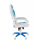 Кресло компьютерное Chairman Game 16 White металл, пластик, экокожа, пенополиуретан белый/голубой Фото 5