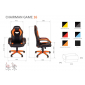 Кресло компьютерное Chairman Game 16 металл, пластик, экокожа, пенополиуретан черный/оранжевый Фото 3