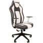 Кресло компьютерное Chairman Game 23 металл, пластик, экокожа, пенополиуретан, синтепон серый/белый Фото 1