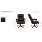 Кресло компьютерное Chairman 503 металл, дерево, кожа, экокожа, пенополиуретан черный Фото 3