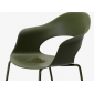 Кресло пластиковое Scab Design Lady B Go Green сталь, технополимер оливковый Фото 7