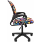 Кресло компьютерное детское Chairman Kids 103 Black металл, пластик, велюр, пенополиуретан черный/рисунок НЛО Фото 4