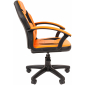 Кресло компьютерное детское Chairman Kids 110 металл, пластик, ткань, экокожа, пенополиуретан черный/оранжевый Фото 4