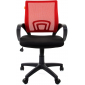 Кресло компьютерное Chairman 696 Black металл, пластик, ткань, сетка, пенополиуретан черный, красный Фото 2