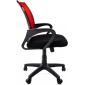 Кресло компьютерное Chairman 696 Black металл, пластик, ткань, сетка, пенополиуретан черный, красный Фото 4