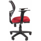 Кресло компьютерное Chairman 450 металл, пластик, ткань, сетка, пенополиуретан черный, бордовый Фото 4