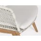 Кресло плетеное с подушкой Garden Relax Mauren тик, искусственный ротанг, sunbrella белый Фото 3