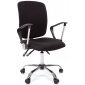 Кресло компьютерное Chairman 9801 Chrome металл, пластик, ткань, пенополиуретан хромированный, черный Фото 1
