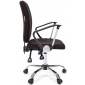 Кресло компьютерное Chairman 9801 Chrome металл, пластик, ткань, пенополиуретан хромированный, черный Фото 2