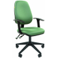 Кресло компьютерное Chairman 661 металл, пластик, ткань, пенополиуретан черный, зеленый Фото 1