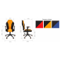 Кресло компьютерное Chairman Game 8 металл, пластик, ткань, пенополиуретан черный/оранжевый Фото 3