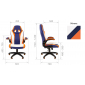 Кресло компьютерное Chairman Game 15 Mixcolor металл, пластик, экокожа, пенополиуретан фиолетовый, белый, оранжевый Фото 3