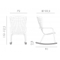 Кресло-качалка пластиковое с подушкой Nardi Folio стеклопластик, акрил антрацит, бежевый Фото 2
