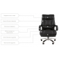 Кресло компьютерное Chairman 405 металл, кожа, пенополиуретан черный Фото 5