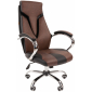 Кресло компьютерное Chairman 901 металл, экокожа, пенополиуретан черный/коричневый Фото 1