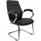 Кресло офисное для посетителей Chairman 495 металл, экокожа, пенополиуретан черный Фото 1