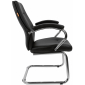 Кресло офисное для посетителей Chairman 495 металл, экокожа, пенополиуретан черный Фото 4
