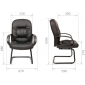 Кресло офисное для посетителей Chairman 416 V металл, пластик, экокожа, пенополиуретан черный Фото 3