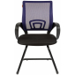 Кресло офисное для посетителей Chairman 696 V металл, пластик, ткань, сетка, пенополиуретан черный, синий Фото 2