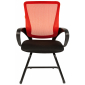 Кресло офисное для посетителей Chairman 969 V металл, пластик, ткань, сетка, пенополиуретан черный, красный Фото 2