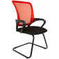 Кресло офисное для посетителей Chairman 969 V металл, пластик, ткань, сетка, пенополиуретан черный, красный Фото 1